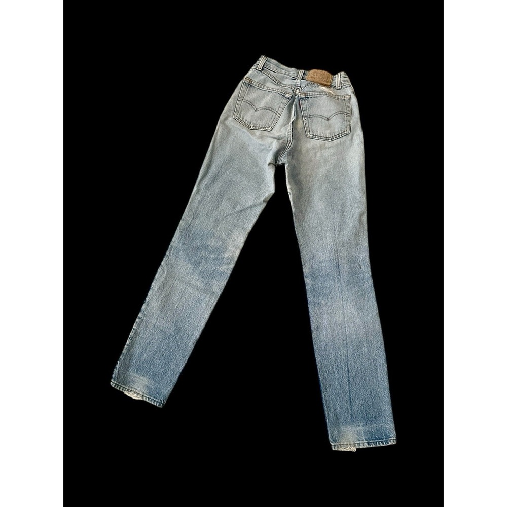 Vintage 80's Levi's Jeans Womens 23.5x29 Blue Made In USA Distressed - Picture 11 of 16